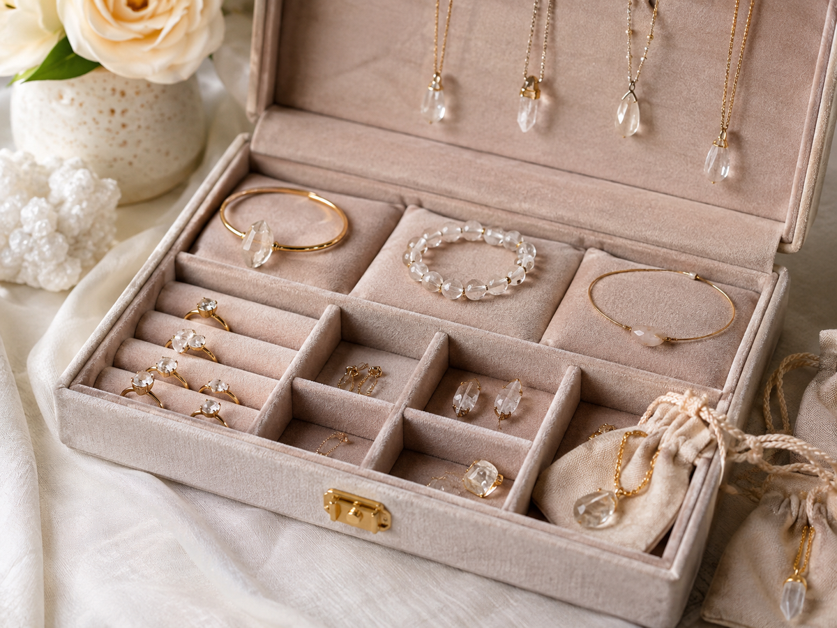 How to Style Crystals on a Shelf Without Making the Space Feel Cluttered