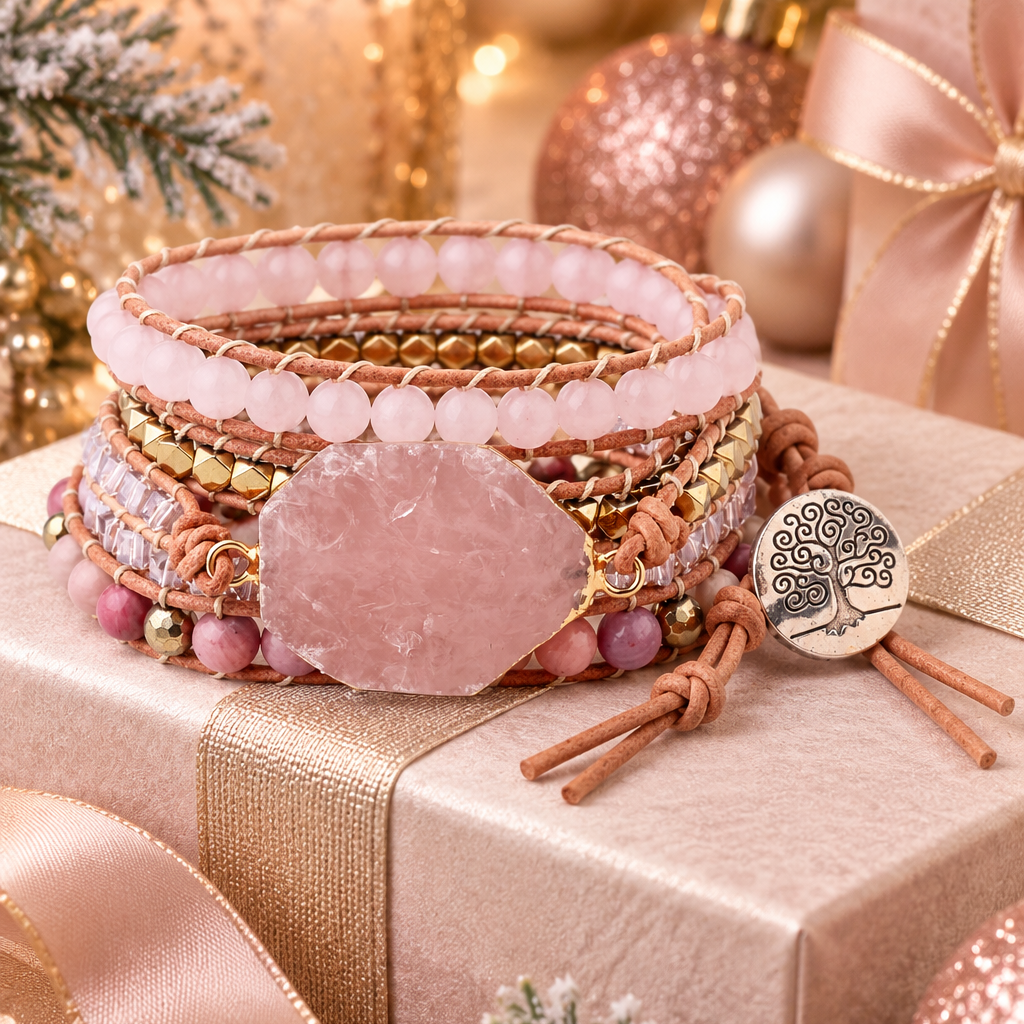 Rose Quartz Wrap Bracelet
