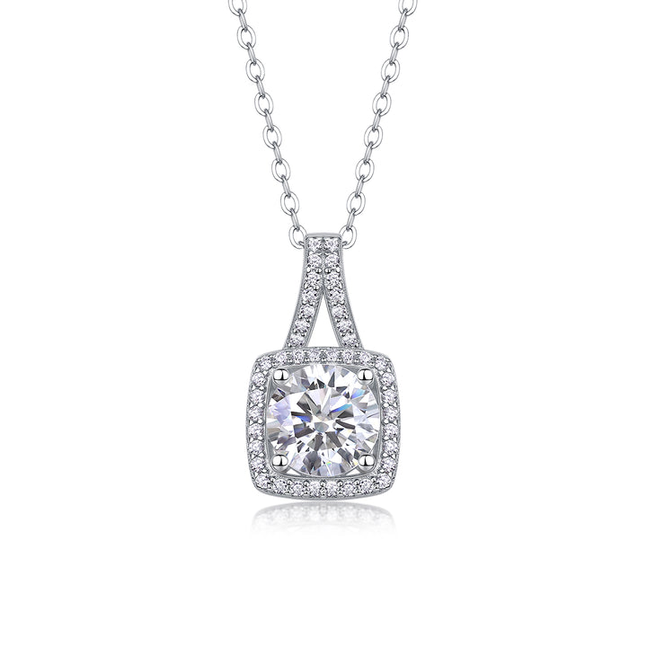 Moissanite Pendant Necklace (2 carat)