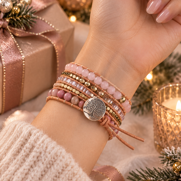 Rose Quartz Wrap Bracelet