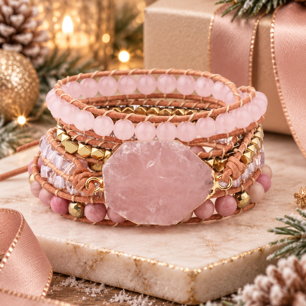Rose Quartz Wrap Bracelet