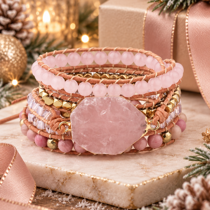 Rose Quartz Wrap Bracelet