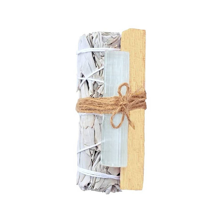 Witte salie, selenietstaf, Palo Santo-bundel