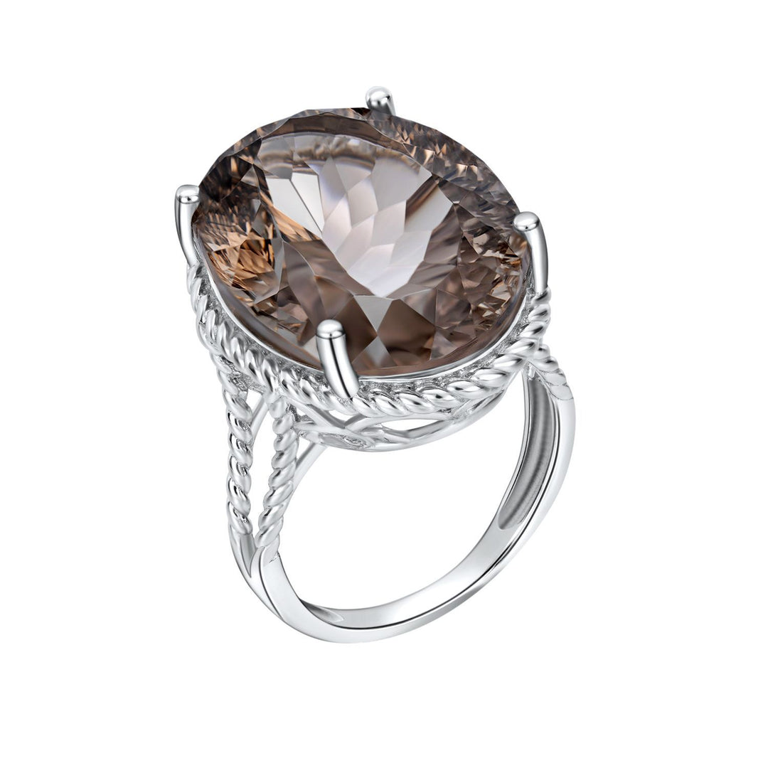 Smoky Quartz Sterling Silver Ring